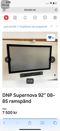 DNP Supernova 92” 08-85 ramspänd