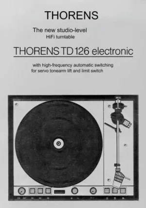 Thorens TD 126 f&ouml;rsta versionen 