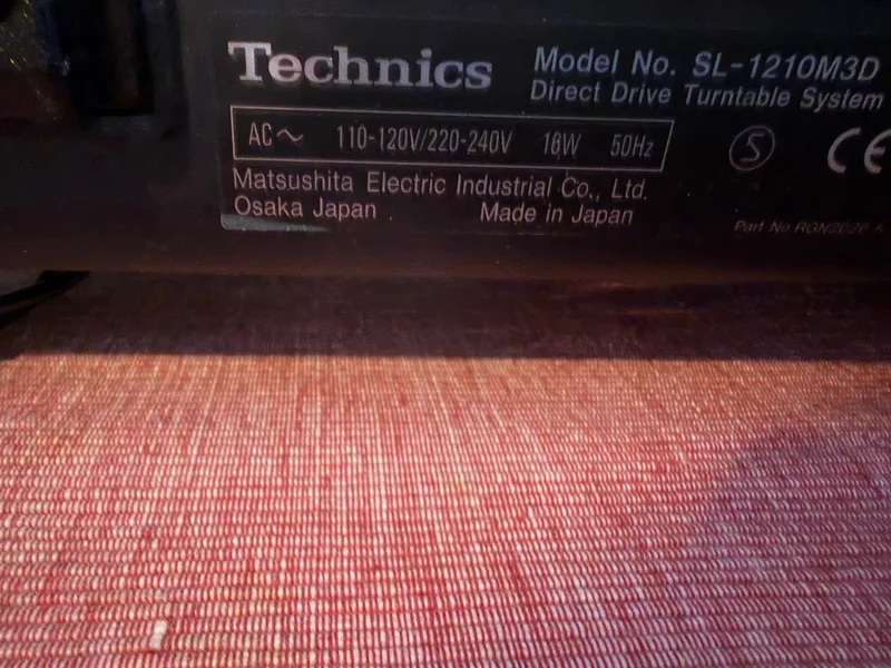 Technics SL-1210M3D, ej DJ anv&auml;nd. - Bild 5 av 6
