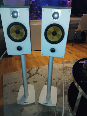 B&W 685 s2 med dynaudio stativ