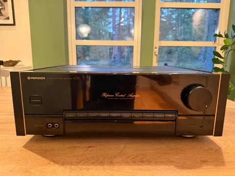Pioneer C-73 förförstärkare svart urushi
