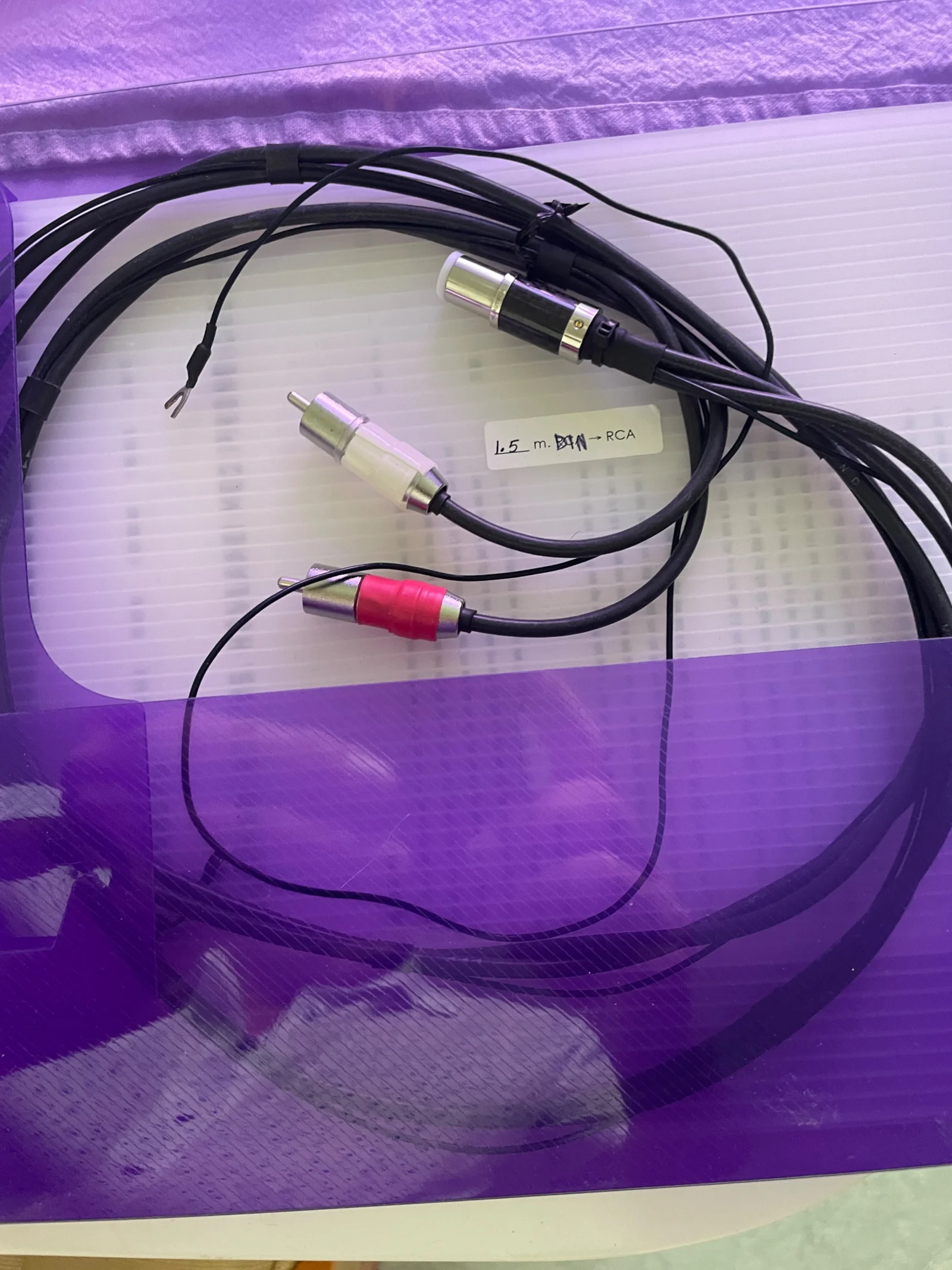 Tonarmskablar,Hovland ca 1,5m, Ortofon 6NX-TSW1010 ca 1,2m