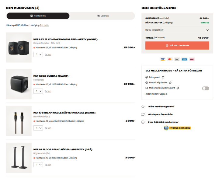 KEF LSX II + KEF FLOOR STAND S1 + KEF KC62 SUBBAS