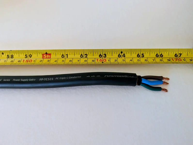 Furutech FP-TCS31 n&auml;tkabel / bulk DIY &ndash; ca 1,65 m - Bild 4 av 6
