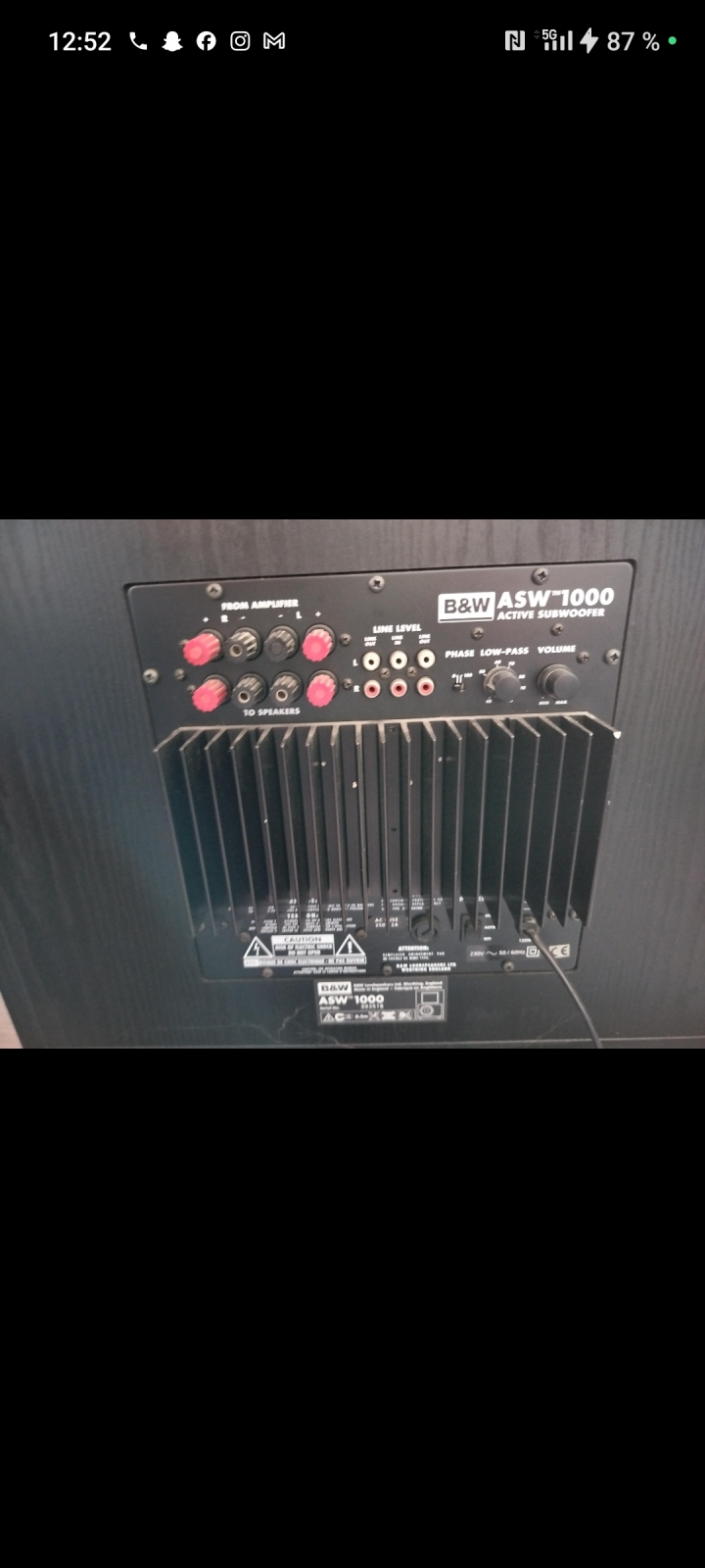 B&W Asw1000 x2