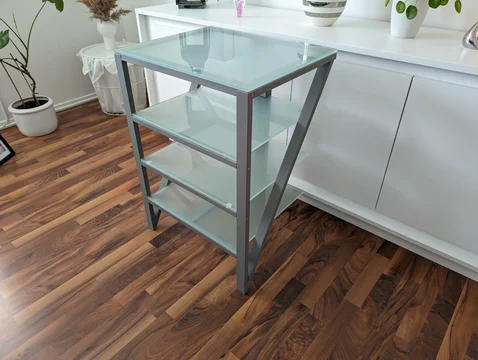 Hifi rack 4 plan i glas 50 kg