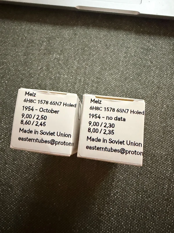 Melz 1578 Holed Plate NOS-r&ouml;r fr&aring;n &aring;r 1954!! Matchat par - Bild 3 av 3