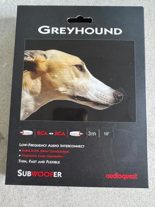 Subwoofer Kablar Audioquest Greyhound 2 x 3 meter