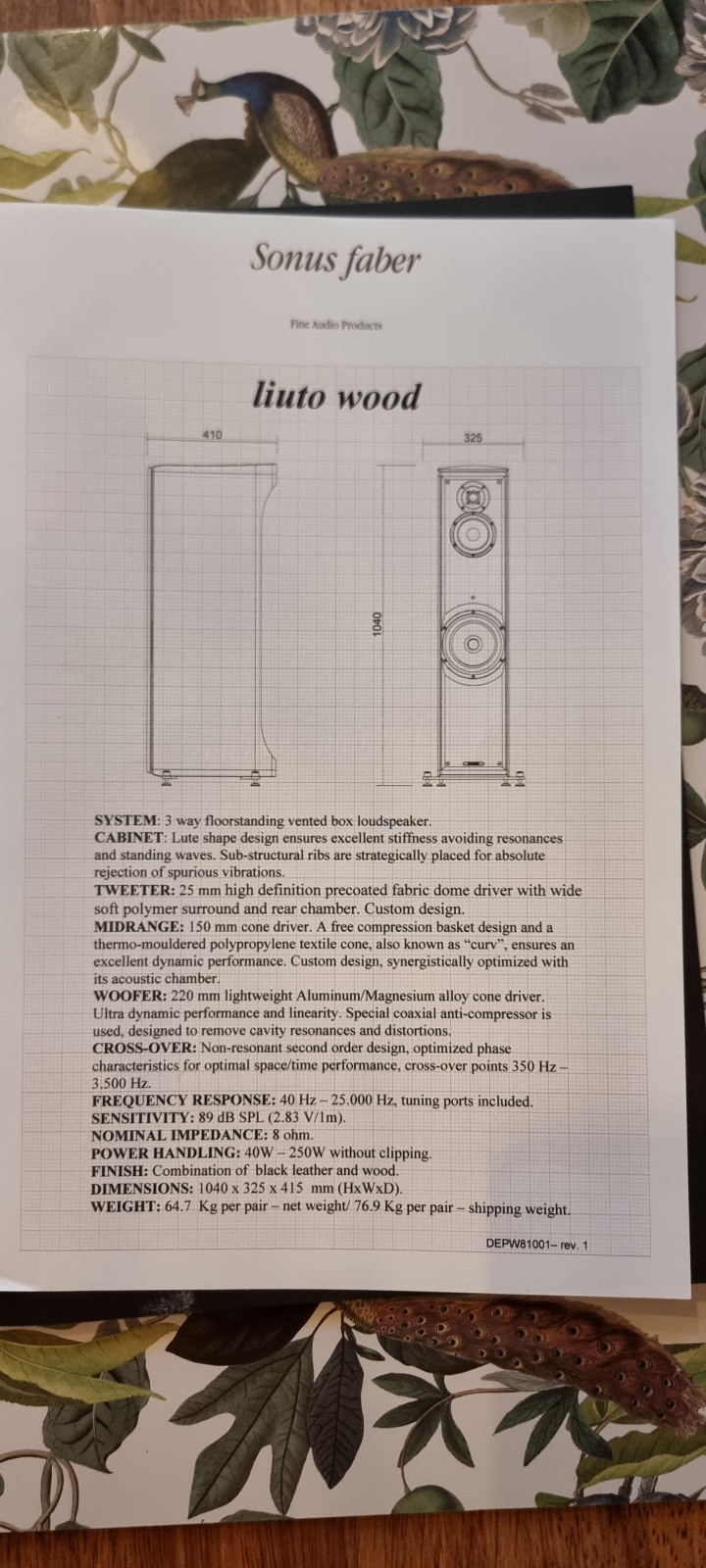 Sonus Faber Liuto Golvhögtalare 