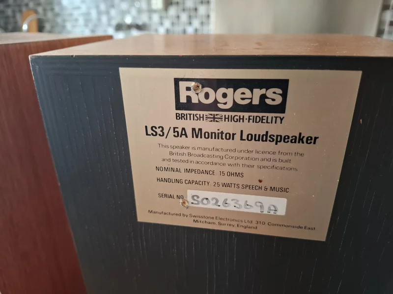 Rogers Ls3/5a 15 Ohm Rogers Ls3/5a 15 Ohm - Bild 3 av 4