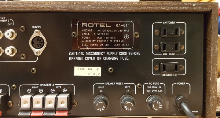 Rotel RA-611 vintage 70-tal