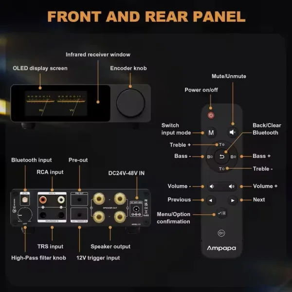 Douk Audio Ampapa D1 balanserad stereof&ouml;rst&auml;rkare - Bild 5 av 8