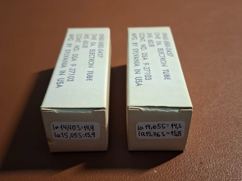 Sylvania JHS 6DJ8 / ECC88 – NOS matchat par – USA 1966 Sylvania JHS 6DJ8 / ECC88 – NOS matchat par – USA 1966 - Kuva 4 / 7