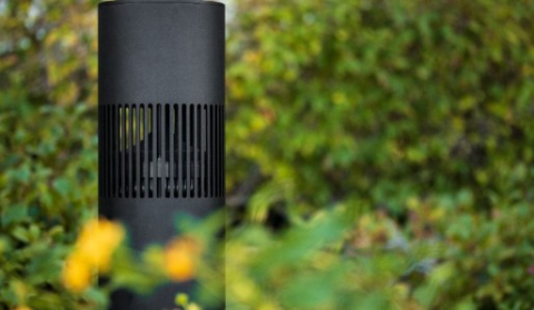 2x Origin Bollard LSB64 Svarta runda inkl 1x DSP slutsteg