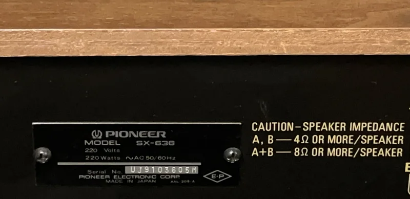 Pioneer SX-636 Stereo Receiver &ndash; Mycket fint skick! - Bild 8 av 11