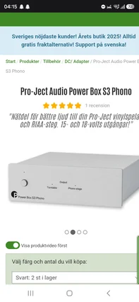 Pro-Ject Power Box S3 Phono
