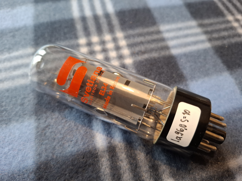 Svetlana EL34 clear top NOS/NIB Matchad kvartett radiorör - Bild 6 av 6