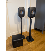 KEF LSX II + KEF FLOOR STAND S1 + KEF KC62 SUBBAS