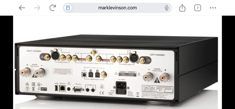 Mark Levinson No. 5805 &ndash; Integrated Amplifier &ndash; originalkartong - Bild 2 av 4