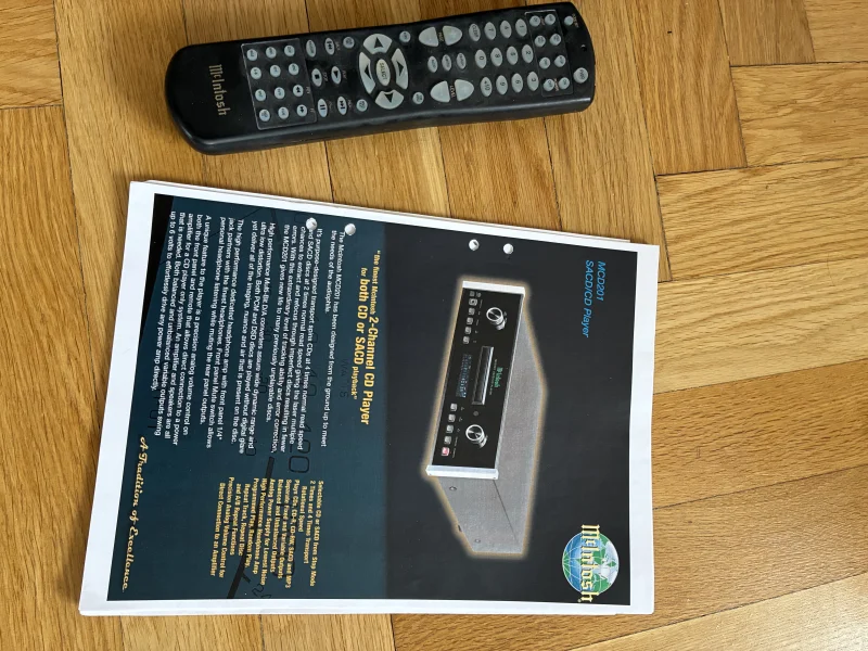McIntosh MCD201 SACD/CD Player &ndash; originalkartong &ndash; fj&auml;rrkontroll - Bild 5 av 5
