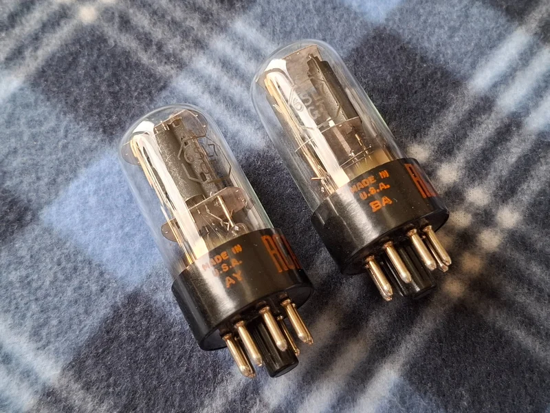 RCA 6SL7GT Black Plate &ndash; NOS Matchat Par &ndash; Originalkartonger - Billede 5 af 7