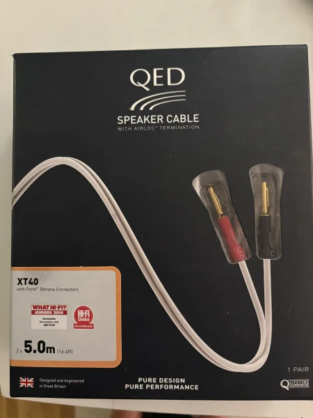 Qed xt40 h&ouml;gtalarkabel 5 m - Bild 1 av 1