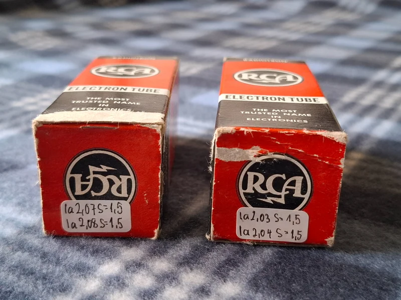 RCA 6SL7GT Black Plate &ndash; NOS Matchat Par &ndash; Originalkartonger - Billede 2 af 7