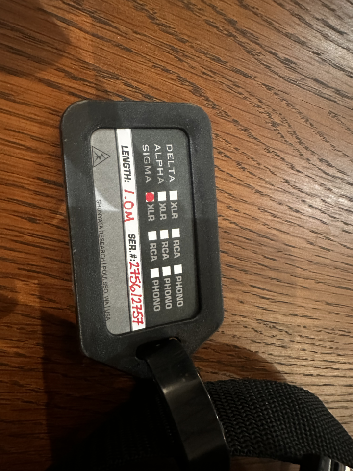 Shunyata Sigma XLR 1m