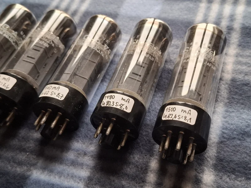 Matsushita 6CA7 (EL34) Made in Japan Begagnade (matchad quad) + 2 - Bild 4 av 7