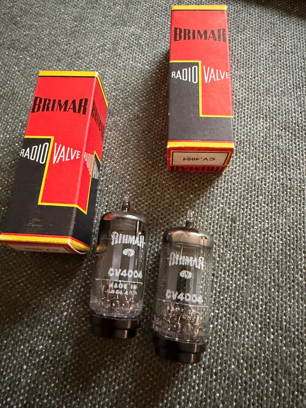 Brimar CV4004 NOS-rör från 1961 - matchat par Brimar CV4004 NOS-rör från 1961 - matchat par - Bild 1 av 3