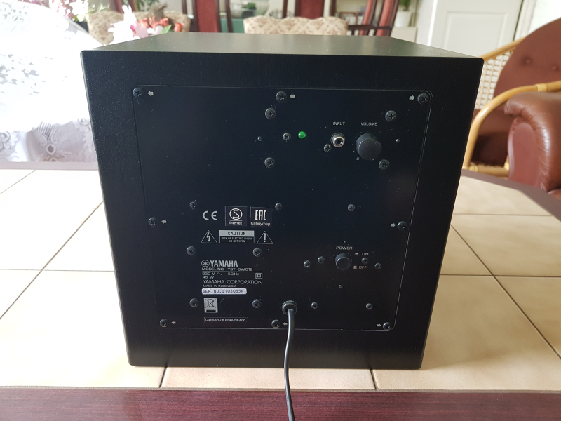 Yamaha YST-SW012 Subwoofer Yamaha YST-SW012 Subwoofer - Bild 4 av 5