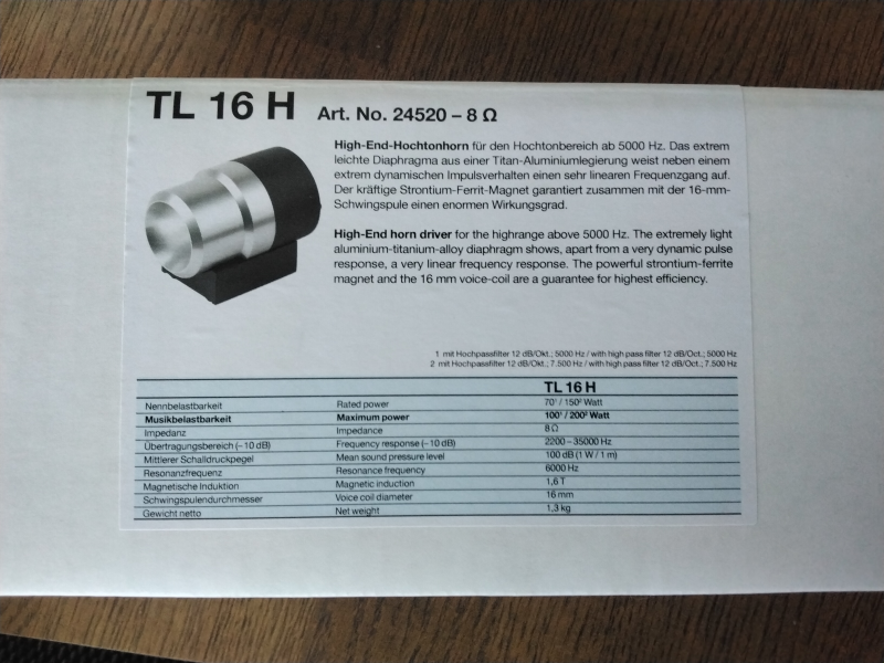 Visaton TL16H Highend horn Visaton TL16H Highend horn - Bild 2 av 5