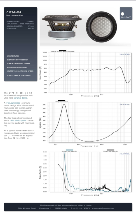 Thiel / Accuton C173-8-094 Oanvändt par (2 st) 7” element