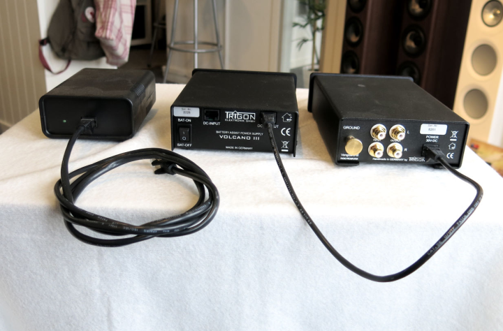 Begagnat Trigon MM/MC- phonosteg med separat batterinätdel Volcano III