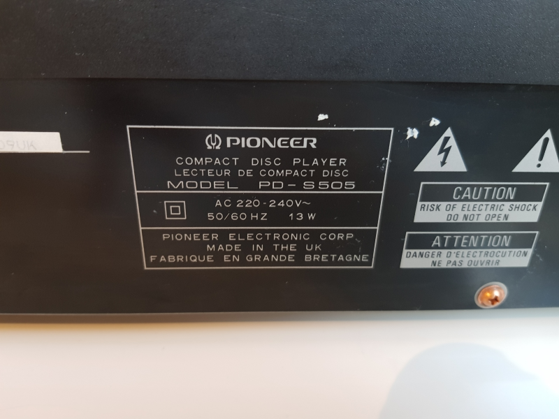 PIONEER PD-S505 CD-Spelare - Bild 14 av 15