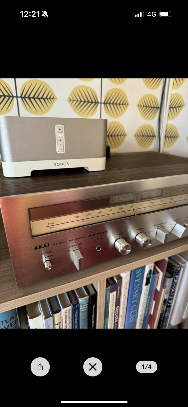 Akai - Receiver, skivspelare och högtalare