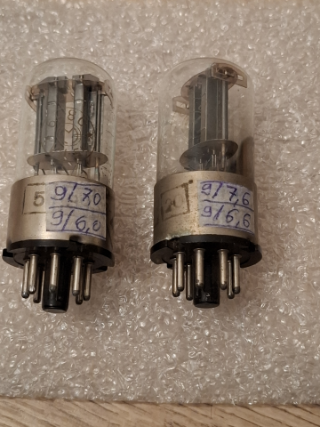MELZ 6N8S / 6H8C / 1578 / 6SN7 METAL BASE NOS 1954 Rare Military