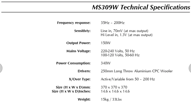 Ett par mycket v&auml;lv&aring;rdade 10-tums subwoofers med digitala slutsteg - Bild 2 av 5