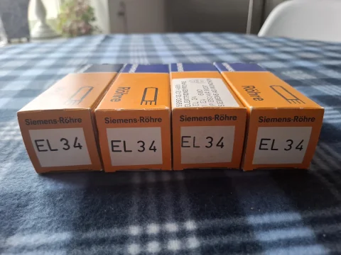 EL34 / 6ca7 Siemens Matchat kvartett NOS