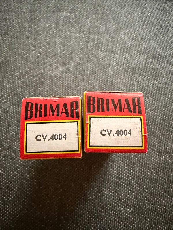 Brimar CV4004 NOS-rör från 1961 - matchat par Brimar CV4004 NOS-rör från 1961 - matchat par - Bild 2 av 3