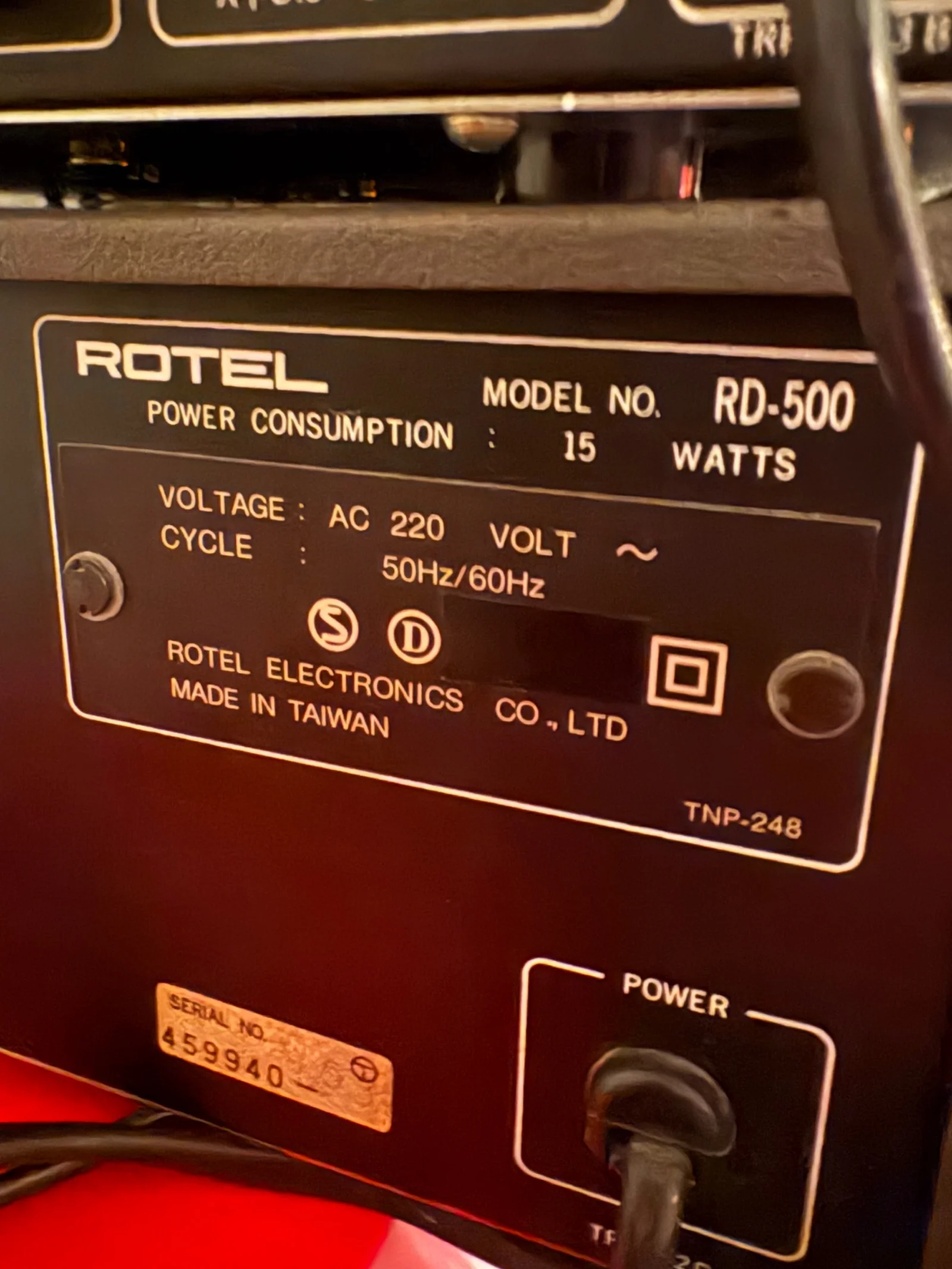 Rotel RA-500 + RD-500 + RT-(00 - Bild 6 av 15