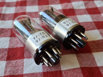 MELZ 6H8C 1578 6SN7 5692 6N8S Hole Plates NOS Radiorör /RARE