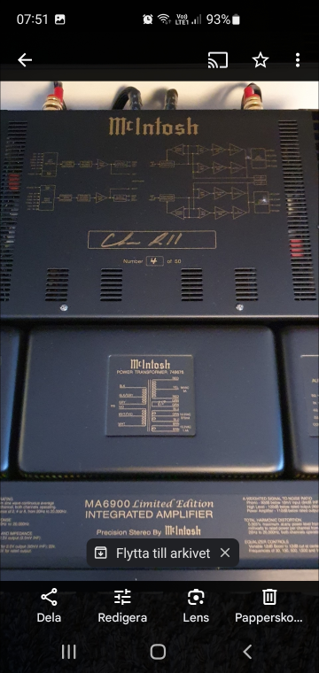 Mcintosh ma6900 limited edition ..