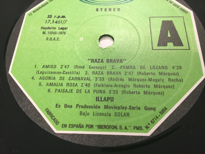Illapu – Raza Brava (1979) • Signerad LP