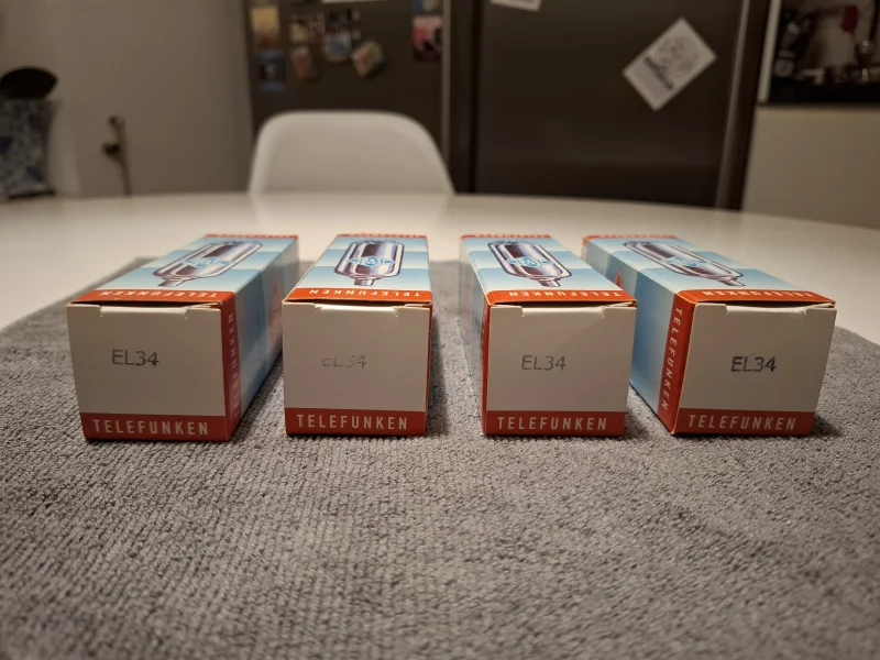 EL34 Telefunken (RFT) matchad kvartett - Bild 1 av 6