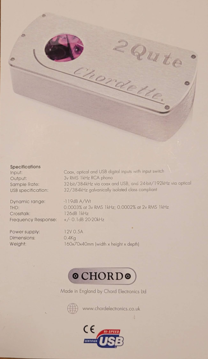 CHORD 2Qute DAC