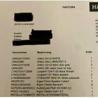 Förstärkare, subwoofer & högtalare Lyngdorf samt möbel UNNU