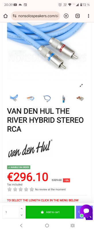 Van den hul. The River. Rca 1 meter - Bild 2 av 2
