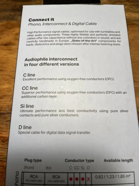 Pro-ject Si- line phono kabel  - Bild 3 av 5