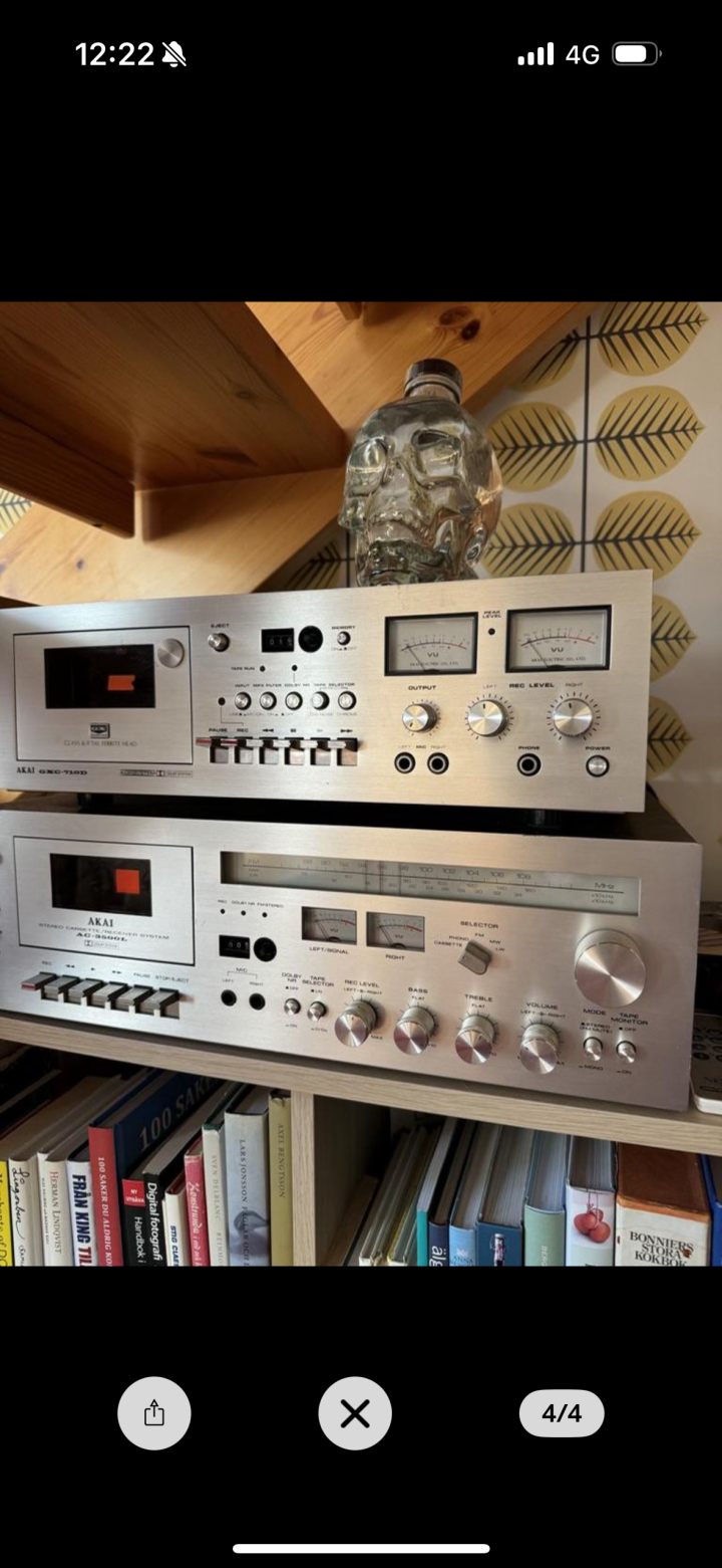 Akai - Receiver, skivspelare och högtalare